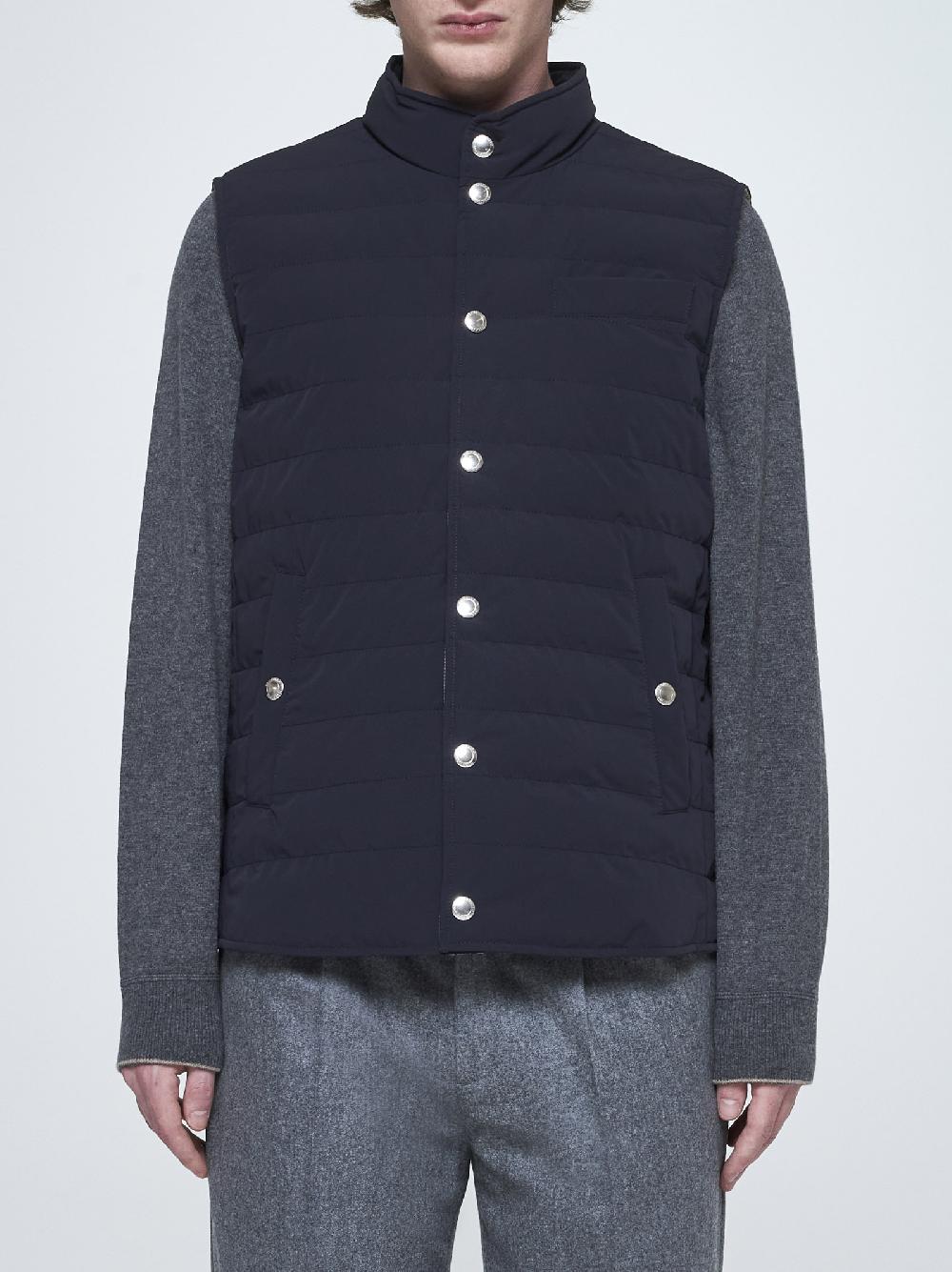 BRUNELLO CUCINELLI Gilet in nylon trapuntato Pezzi Unici