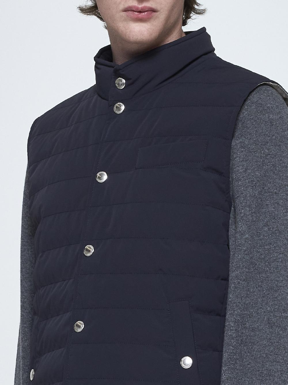 BRUNELLO CUCINELLI Gilet in nylon trapuntato Pezzi Unici