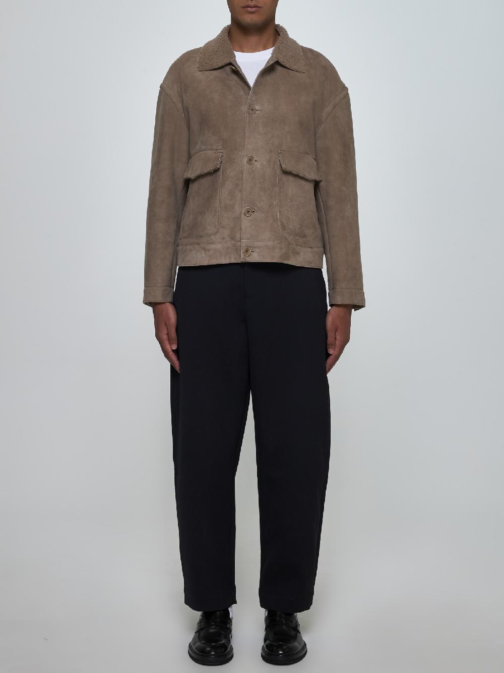 SALVATORE SANTORO Giacca in suede e shearling Soddisfazione Garantita