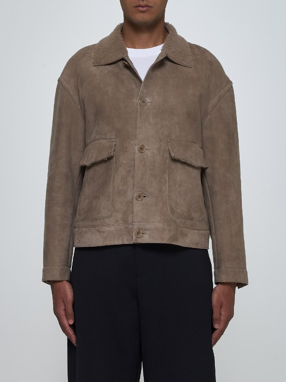 SALVATORE SANTORO Giacca in suede e shearling Soddisfazione Garantita