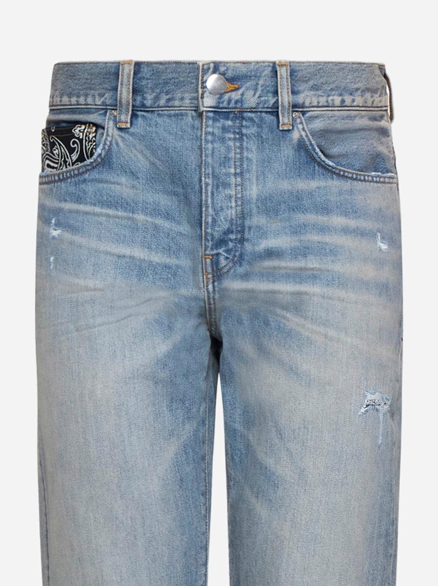 AMIRI Jeans Bandana Repair Straight azzurro Fino Al -60%