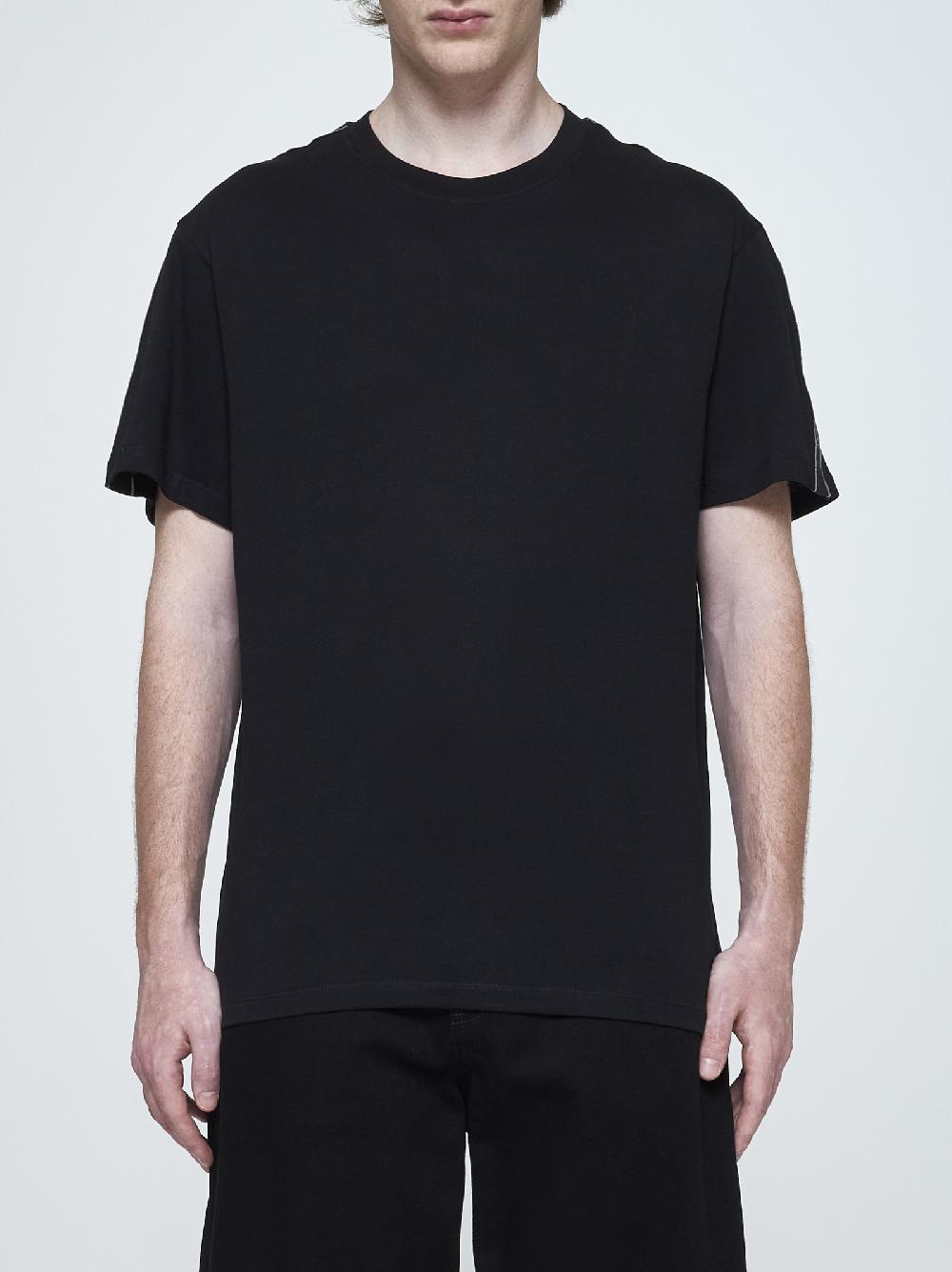 ALEXANDER MCQUEEN T-shirt in cotone con logo-tape Presa