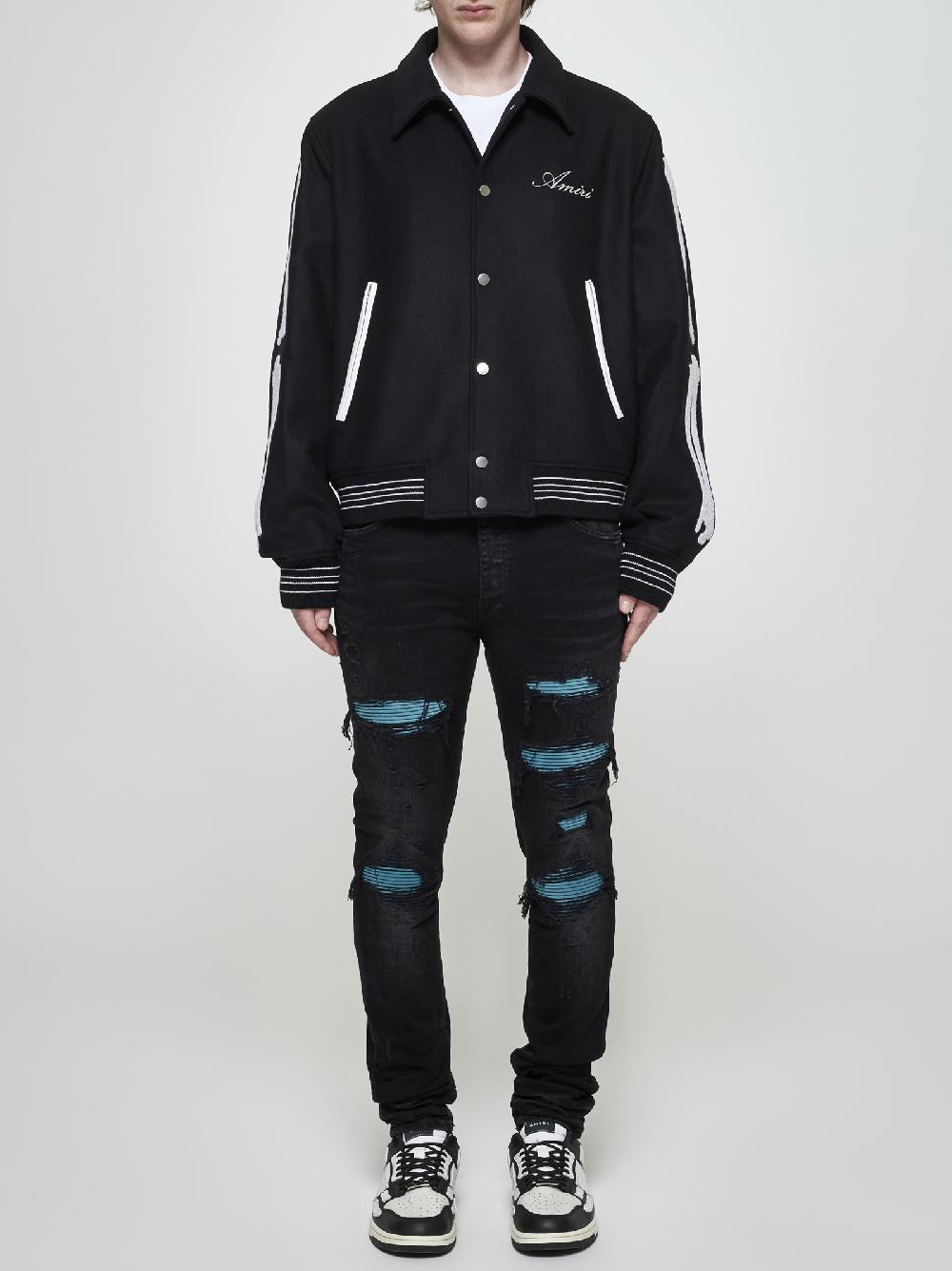 AMIRI Bomber Bones misto lana Sconto