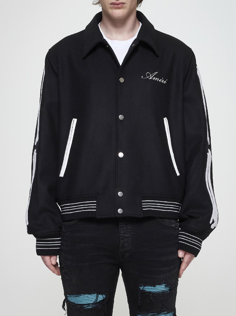 AMIRI Bomber Bones misto lana Sconto