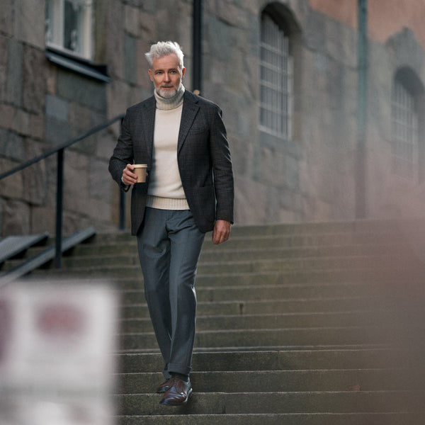 Rota Winter Milano medium grey wool trousers Sconto