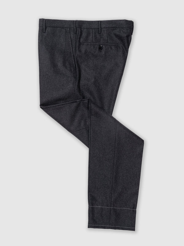 Rota Winter Dark grey flannel trousers Vendita Economica