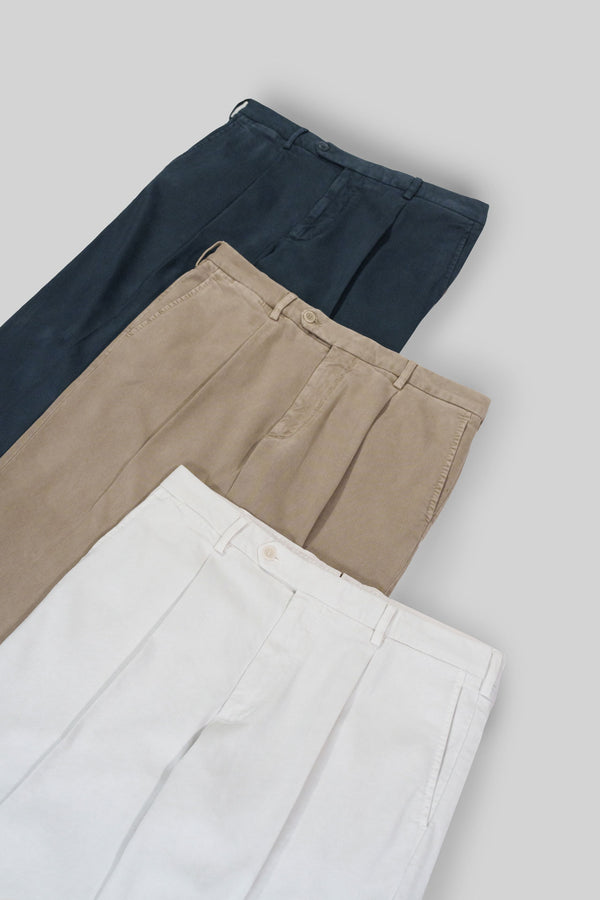 Rota Sport Winter Dark blue cotton elastan sport trousers 1 pleat Vendite Flash