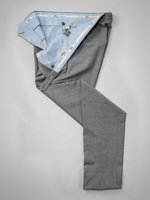 Rota Summer Light grey pair of regular fit wool trousers Italy