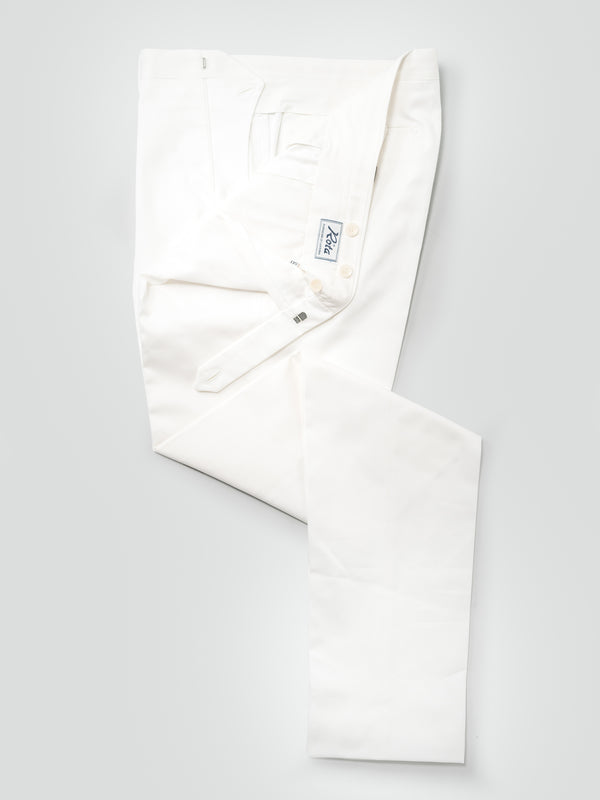 Rota Summer White pair of regular fit cotton trousers 2025