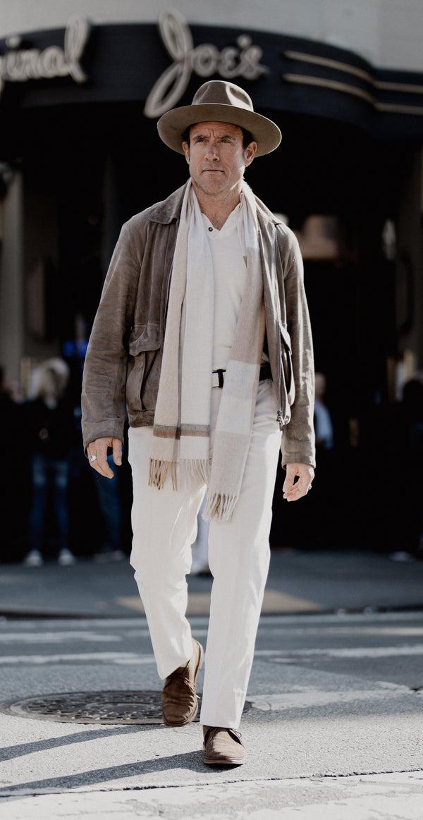 Rota Winter Off white corduroy big wale trousers Sconto