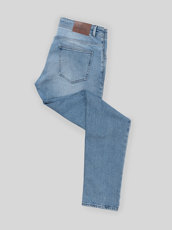 Rota Sport Four Seasons Light blue denim cotton 5 pockets trousers Qualità