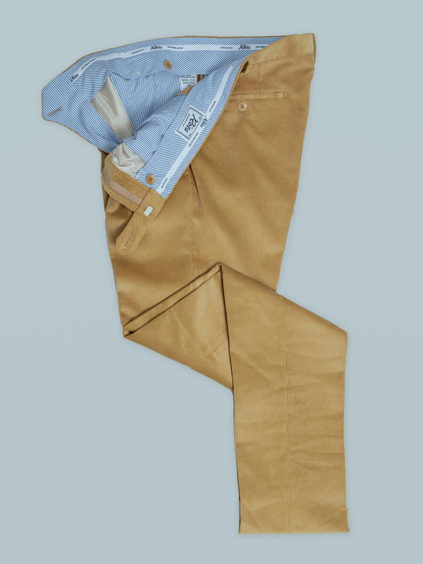 Rota Winter Dark beige corduroy medium wale trousers Latest stili