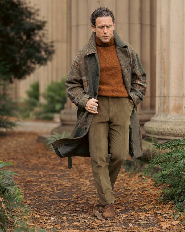 Rota Winter Green corduroy medium wale trousers Promozione Limitata