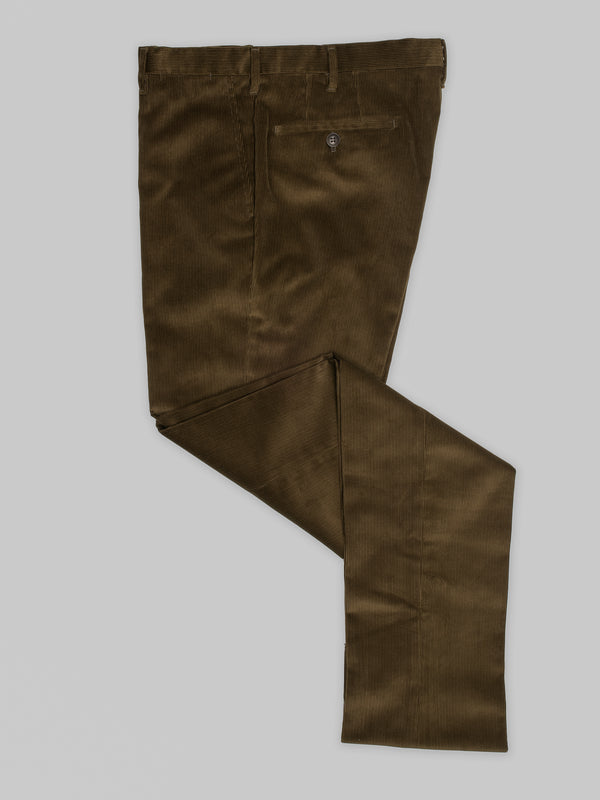 Rota Winter Green corduroy medium wale trousers Promozione Limitata