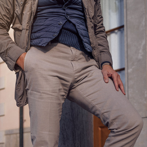 Rota Sport Winter Light Beige Cotton elastan sport trousers Fino al 60% di sconto