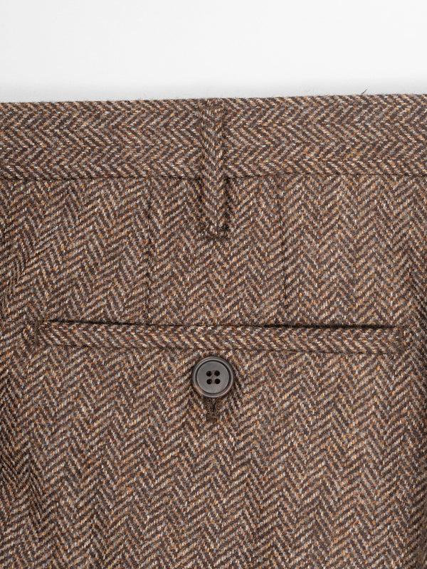 Rota Winter Brown herringbone wool cashmere trousers Discount Store per i nuovi prodotti