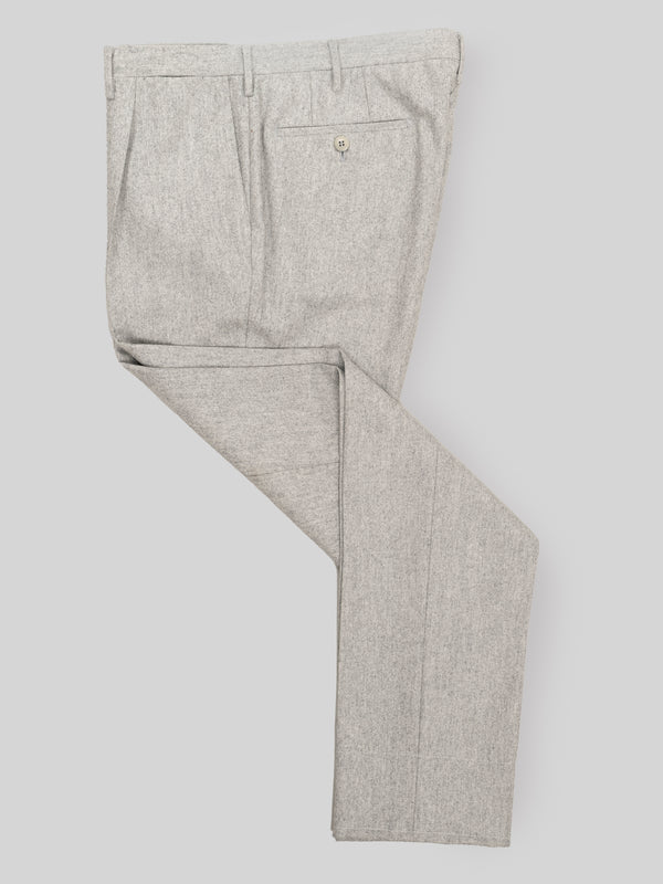 Rota Winter Light grey pair of regular fit wool flannel trousers Super sconto