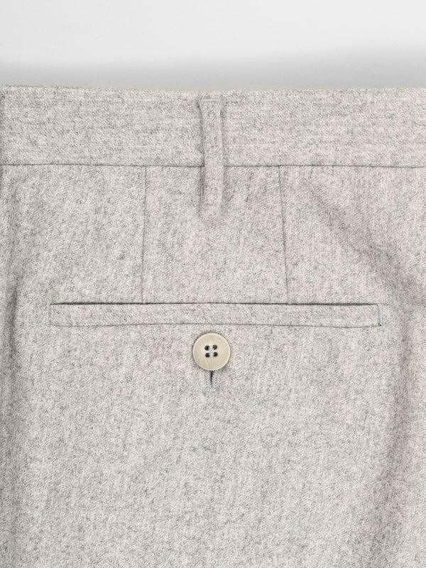 Rota Winter Light grey pair of regular fit wool flannel trousers Super sconto