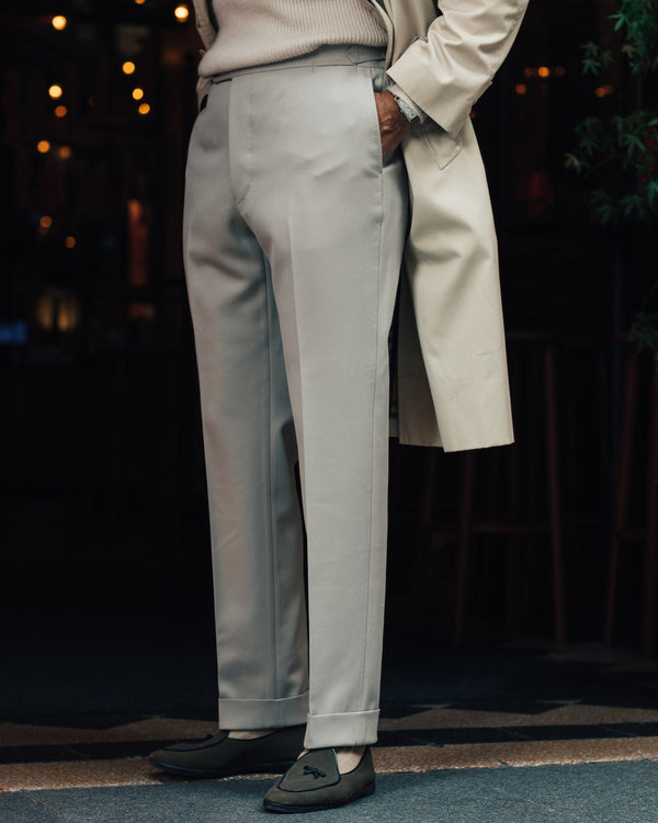 Rota Winter Light beige pair of regular fit cavalry twill wool trousers Enormi sconti
