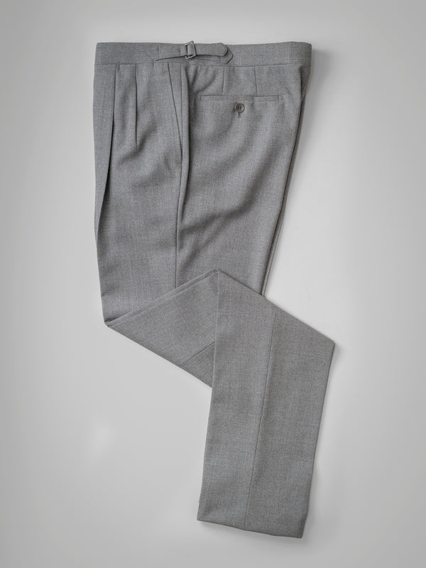 Rota Winter Light grey pair of regular fit fourply wool trousers In vendita
