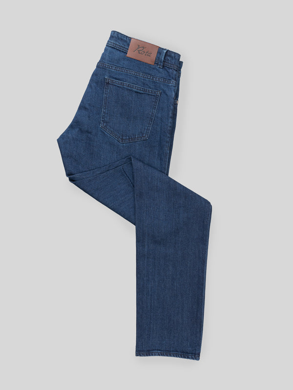 Rota Sport Four Seasons Medium blue denim cotton 5 pockets trousers Nuovo