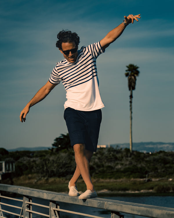 Rota Summer Dark blue pair of regular fit supima cotton bermuda Vendita