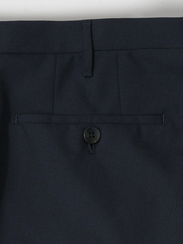Rota Summer Navy blue elastic wool slim fit trousers Acquista Ora