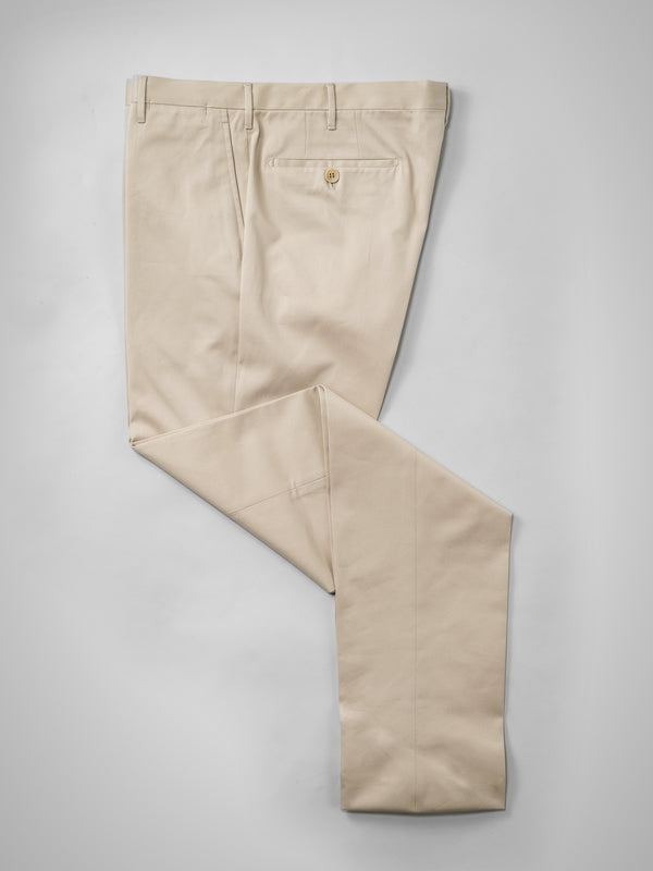 Rota Four Seasons Beige pair of regular fit cotton trousers Offerte