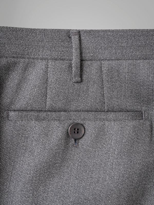 Rota Winter Dark grey pair of regular fit covert wool trousers Vendita Economica