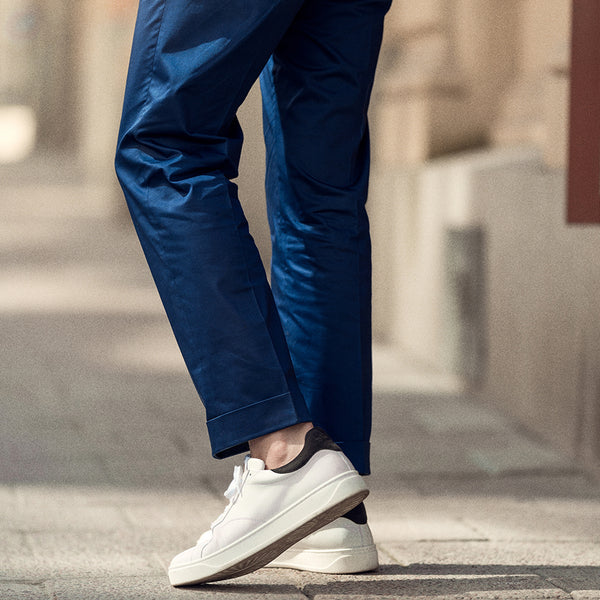 Rota Summer Blue lightweight cotton elastan trousers Spedizione gratuita
