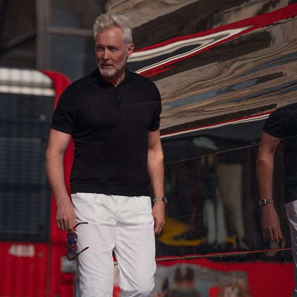 Rota Summer white supima cotton trousers Sconto di tempo limitato