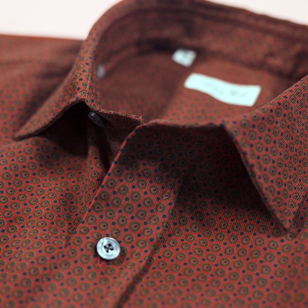 Salvatore Piccolo Camicia velluto stampata Italy