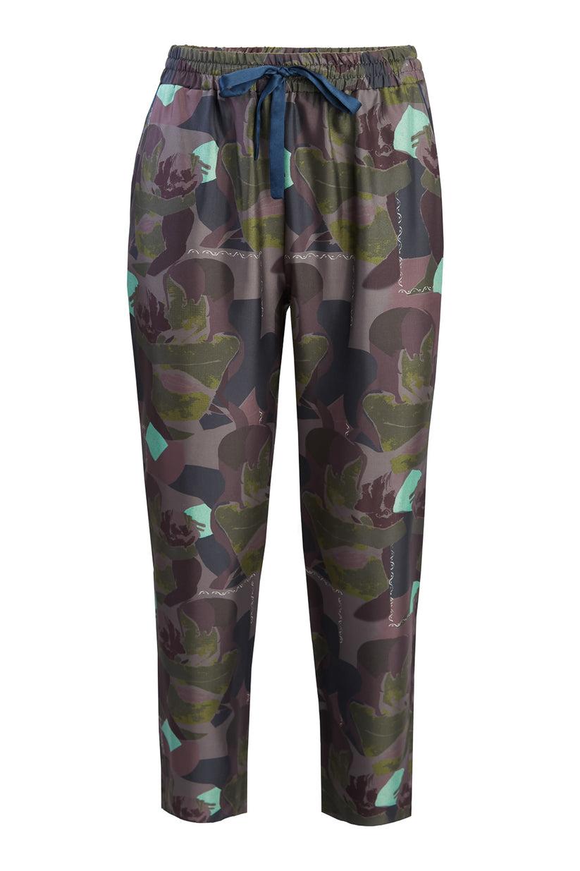 Sans Tabù Pantaloni lunghi in pura seta “Pillow Talk” – Dusk Offerta speciale della fabbrica