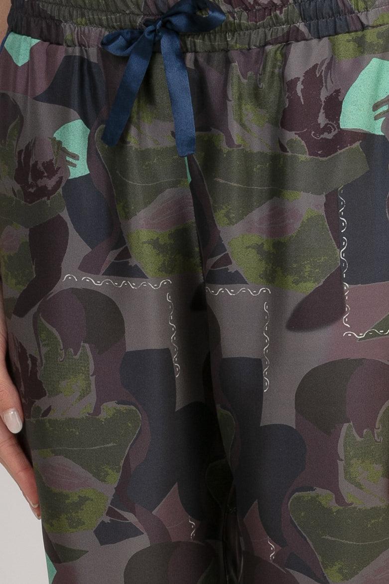 Sans Tabù Pantaloni lunghi in pura seta “Pillow Talk” – Dusk Offerta speciale della fabbrica