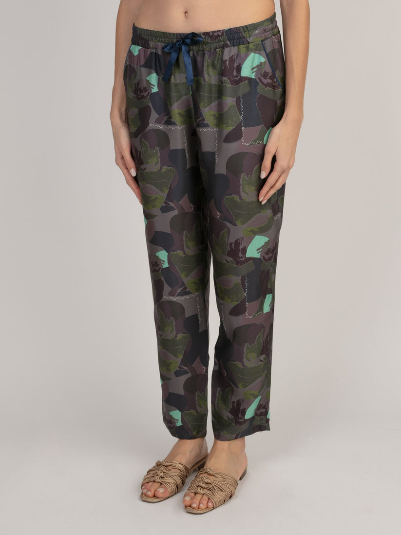 Sans Tabù Pantaloni lunghi in pura seta “Pillow Talk” – Dusk Offerta speciale della fabbrica
