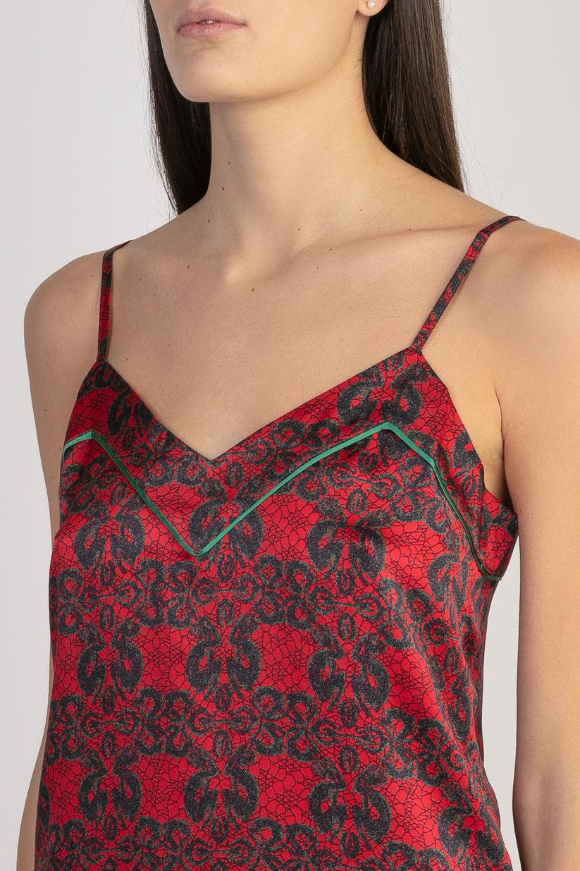 Sans Tabù Top spallino sottile pura seta “Enlace” - Lipstick Prezzo Ridotto