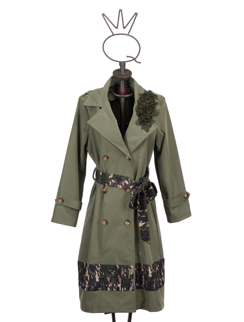 Save The Queen Trench doppiopetto verde salvia Offerta