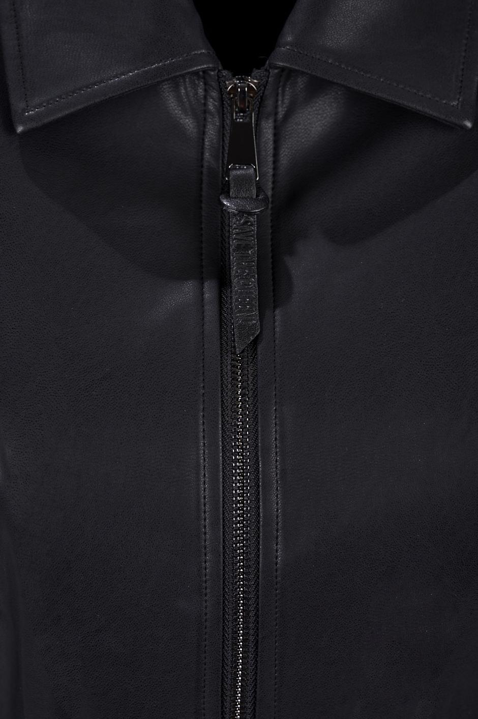 Save The Queen Bomber in ecopelle nera Saldi