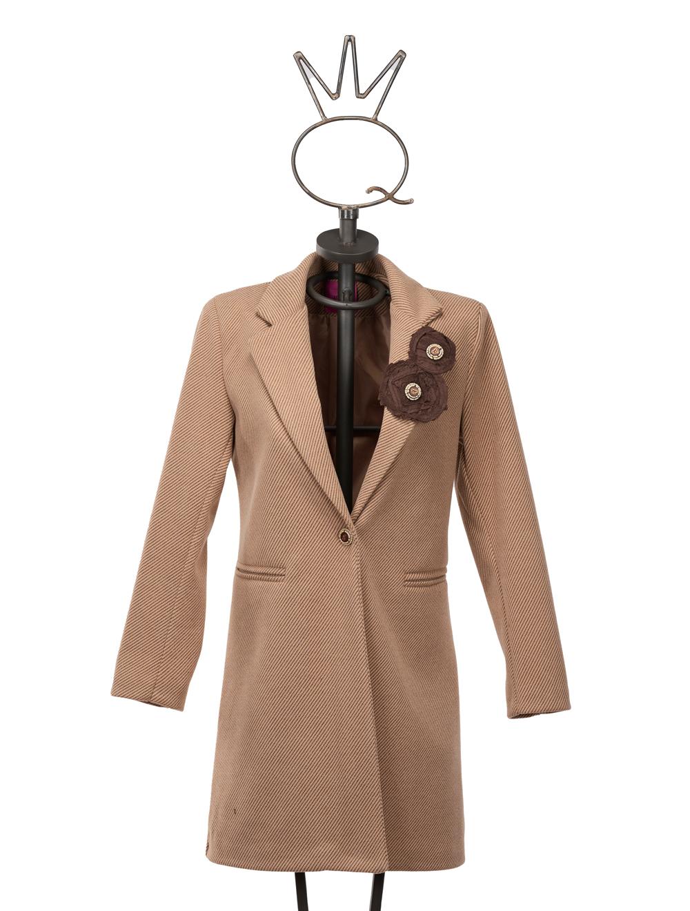 Save The Queen Cappotto corto beige con applicazioni I Più Venduti