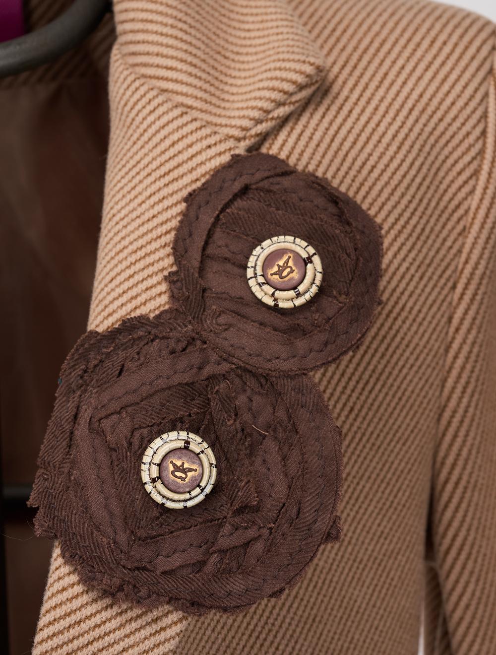 Save The Queen Cappotto corto beige con applicazioni I Più Venduti