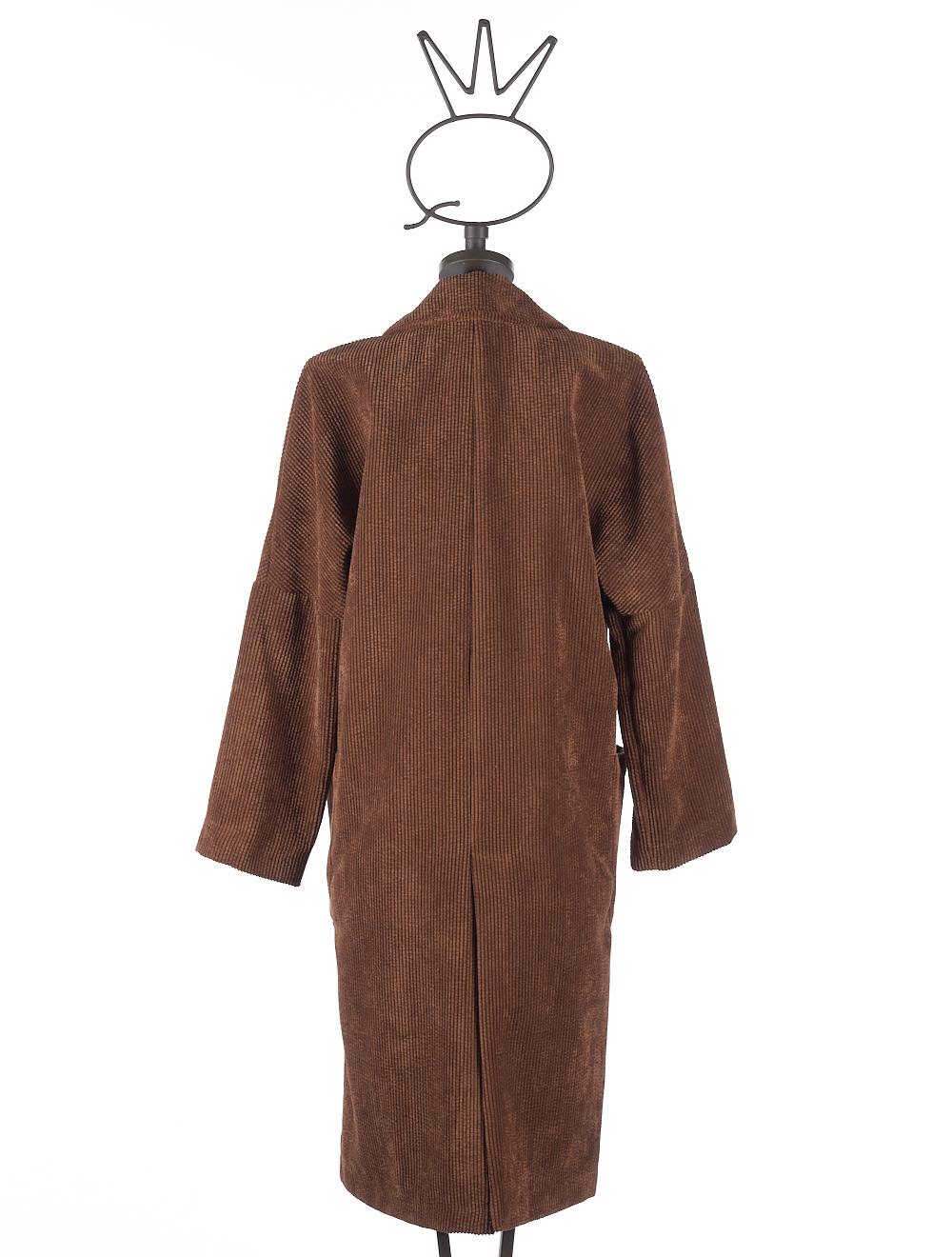 Save The Queen Cappotto marrone di velluto a coste Nuova