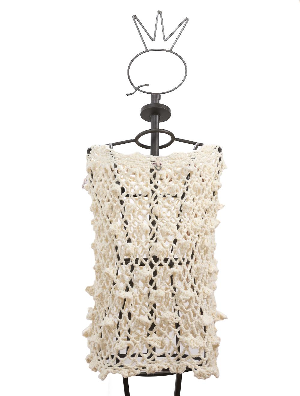 Save The Queen Poncho color panna Grande vendita