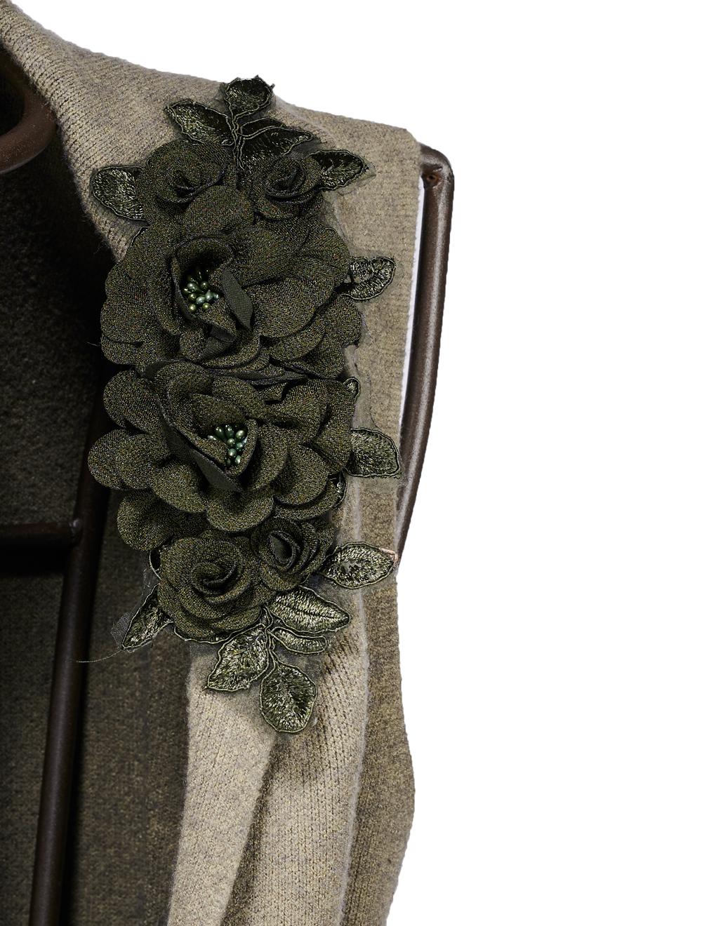 Save The Queen Gilè lungo in tricot verde militare Offerta San Valentino
