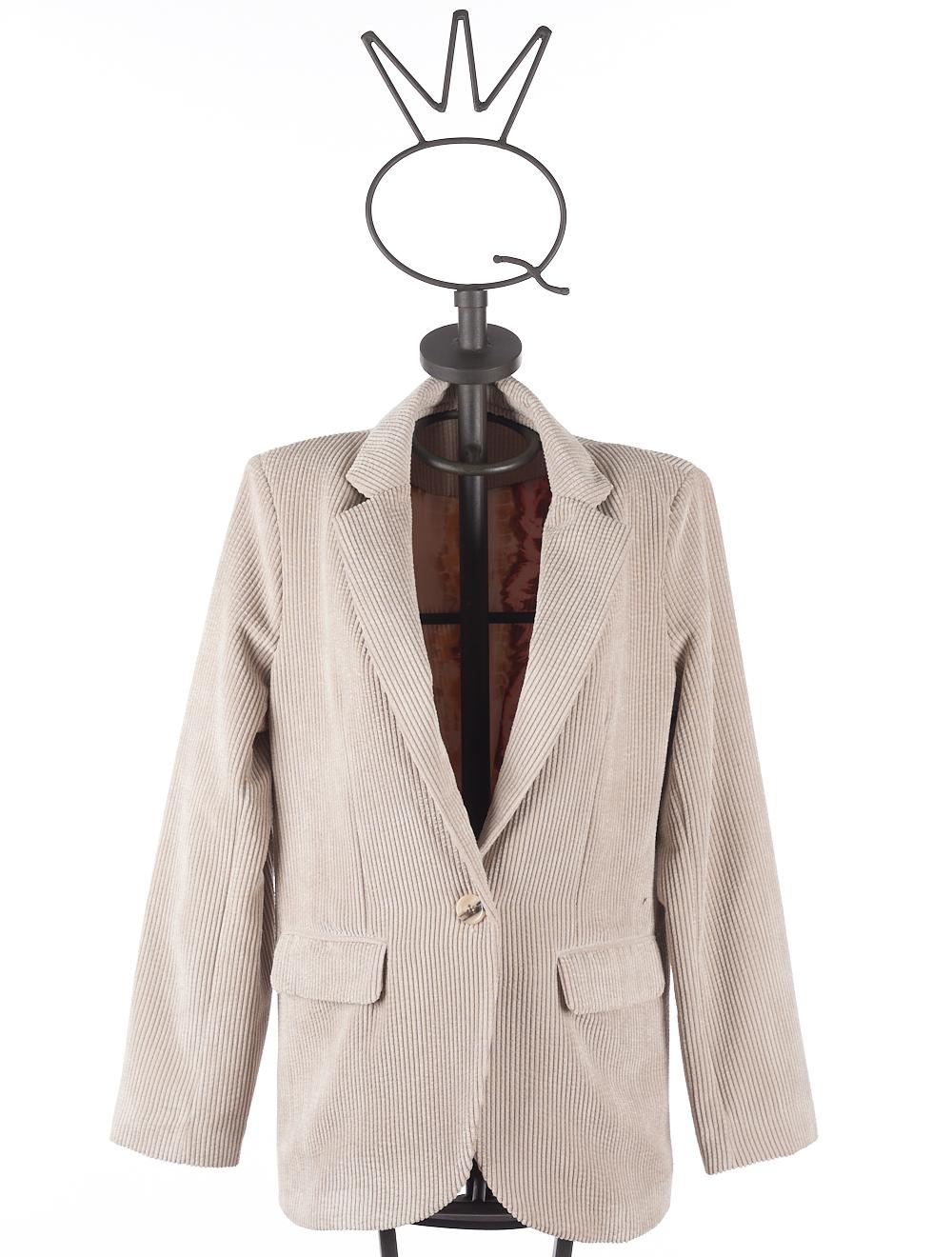 Save The Queen Giacca beige di velluto a coste Offerta temporanea