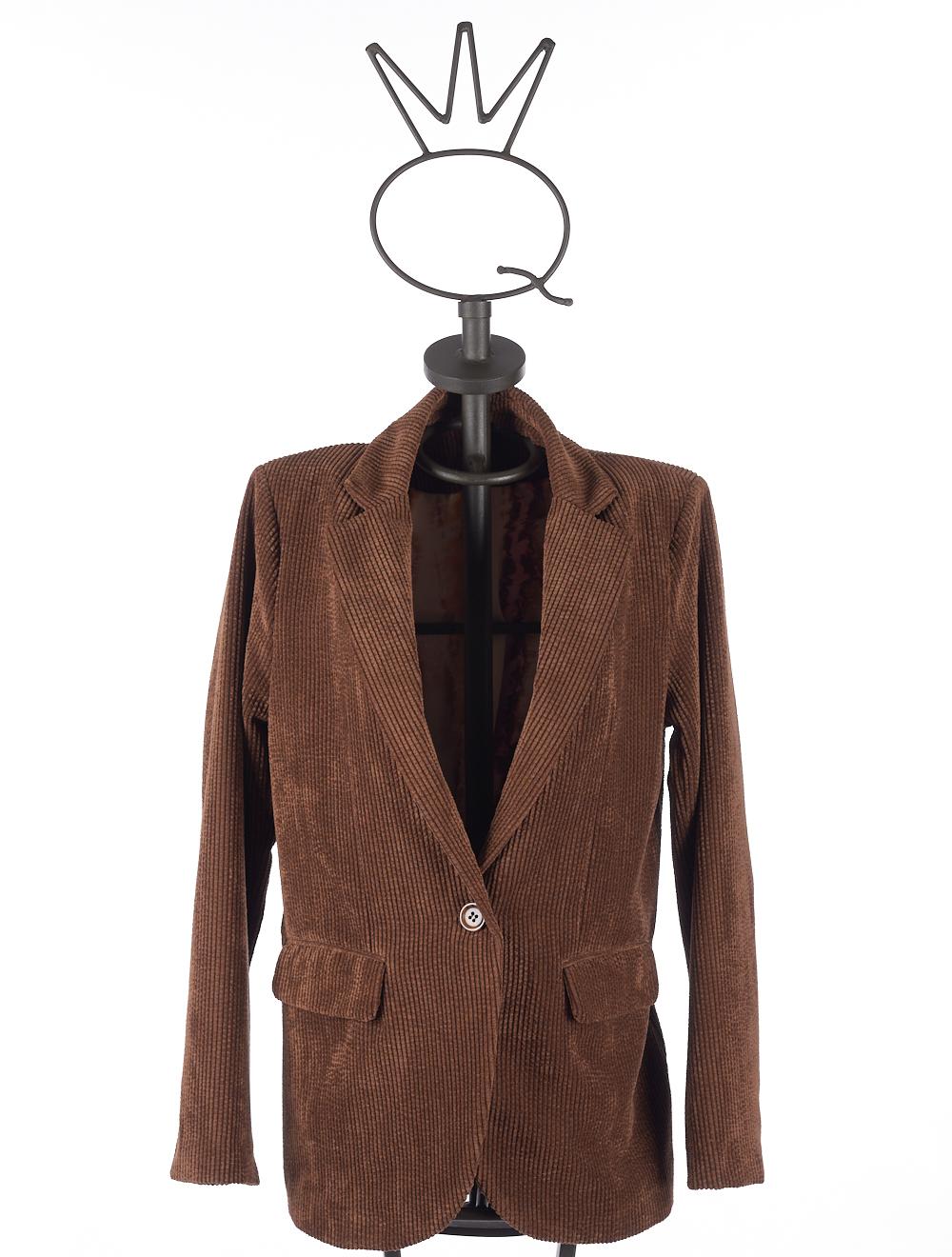 Save The Queen Giacca marrone di velluto a coste Offerte esclusive