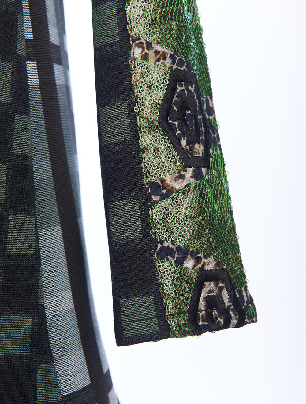 Save The Queen Vestito corto con stampa a quadri rouches e ricami Sconti VIP