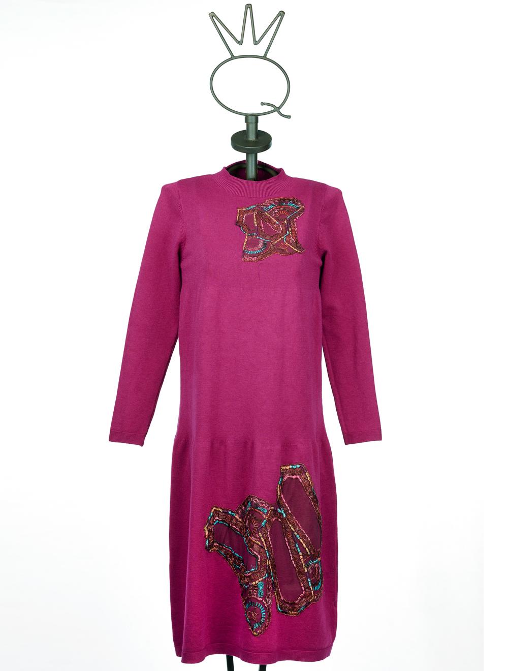 Save The Queen Abito longuette in tricot fuxia Solo un giorno rimasto