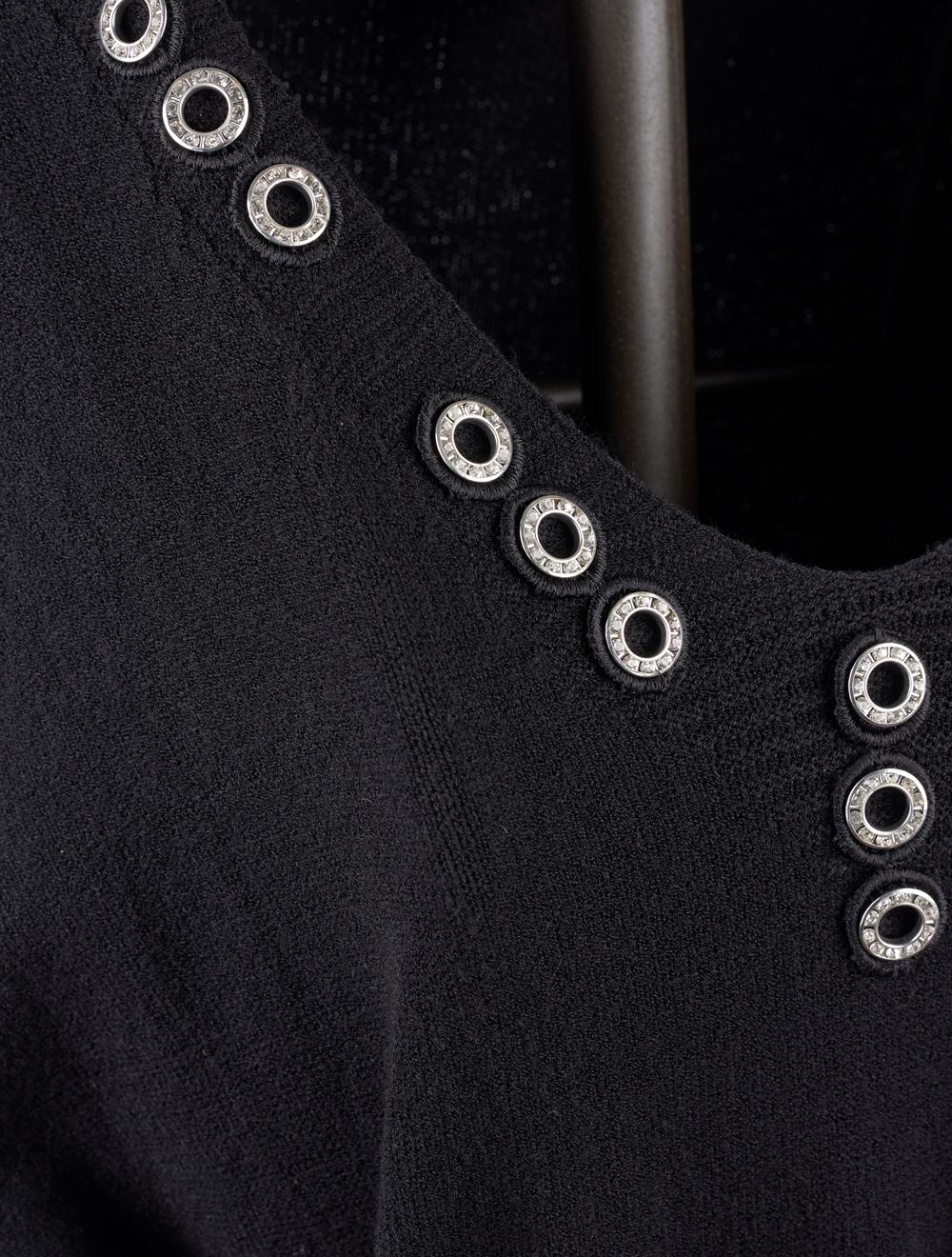 Save The Queen Abito in tricot nero Super sconto