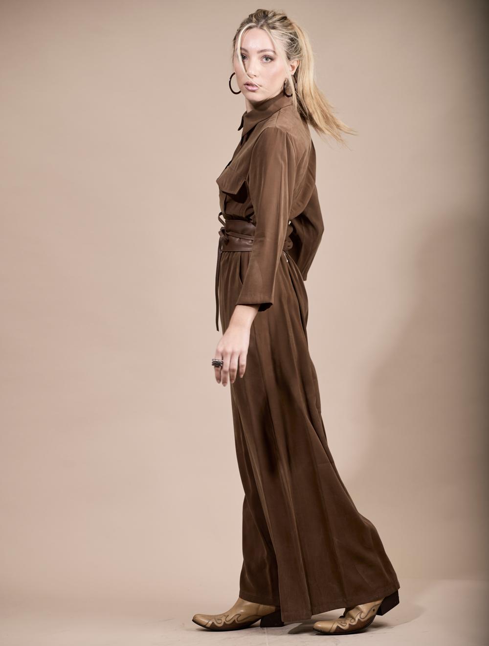 Save The Queen Tuta marrone con cintura In vendita