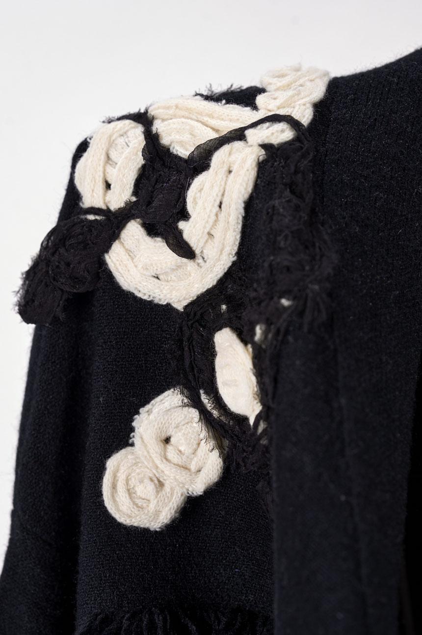 Save The Queen Cardigan lungo nero In Linea